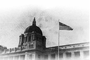 Kyongsong Palace Flag Raising 1945